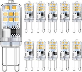 **Maximiza la Vida Útil de tu Iluminación: Bombilla LED G9 2W, 3000K, 200LM – ¡Hasta 10 Veces Más Duradera que las Halógenas! (Paquete de 10)**  

Este título es atractivo, incluye palabras clave relevantes como vida útil, Bombilla LED G9, 3000K, y ahorro de energía, y destaca los beneficios clave del producto para captar la atención del lector y mejorar el posicionamiento SEO.