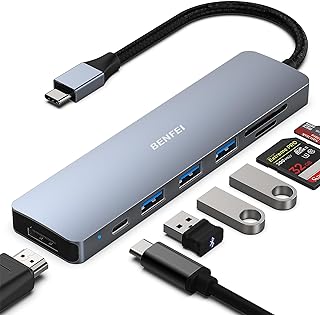 Potencia Tu Creatividad: Personaliza Tu Experiencia con el BENFEI HUB USB-C 7 en 1 para iPhone 15 Pro Max y MacBook Pro/Air